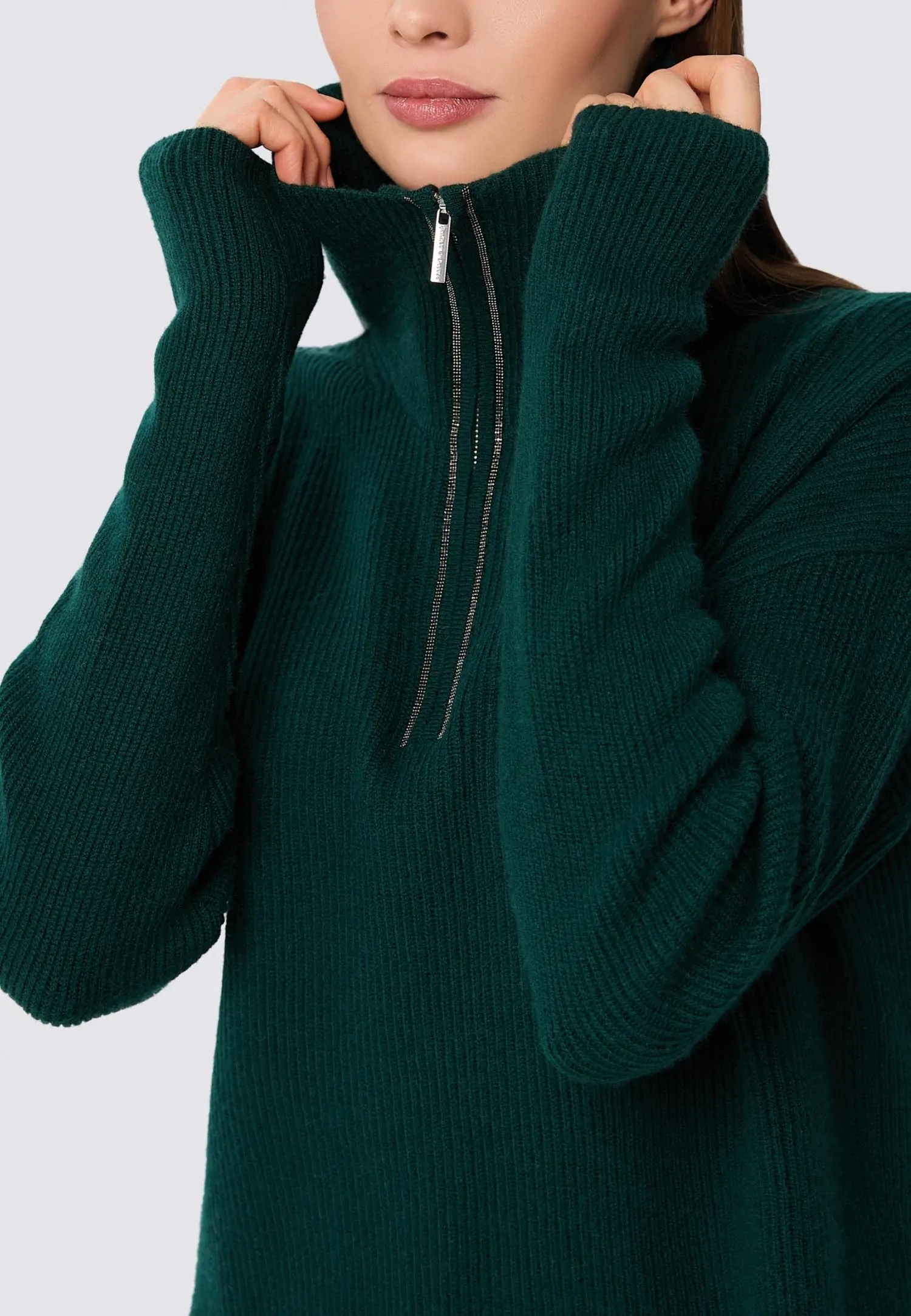 Свитер с воротником на молнии W25-00CH0323 Marc & André