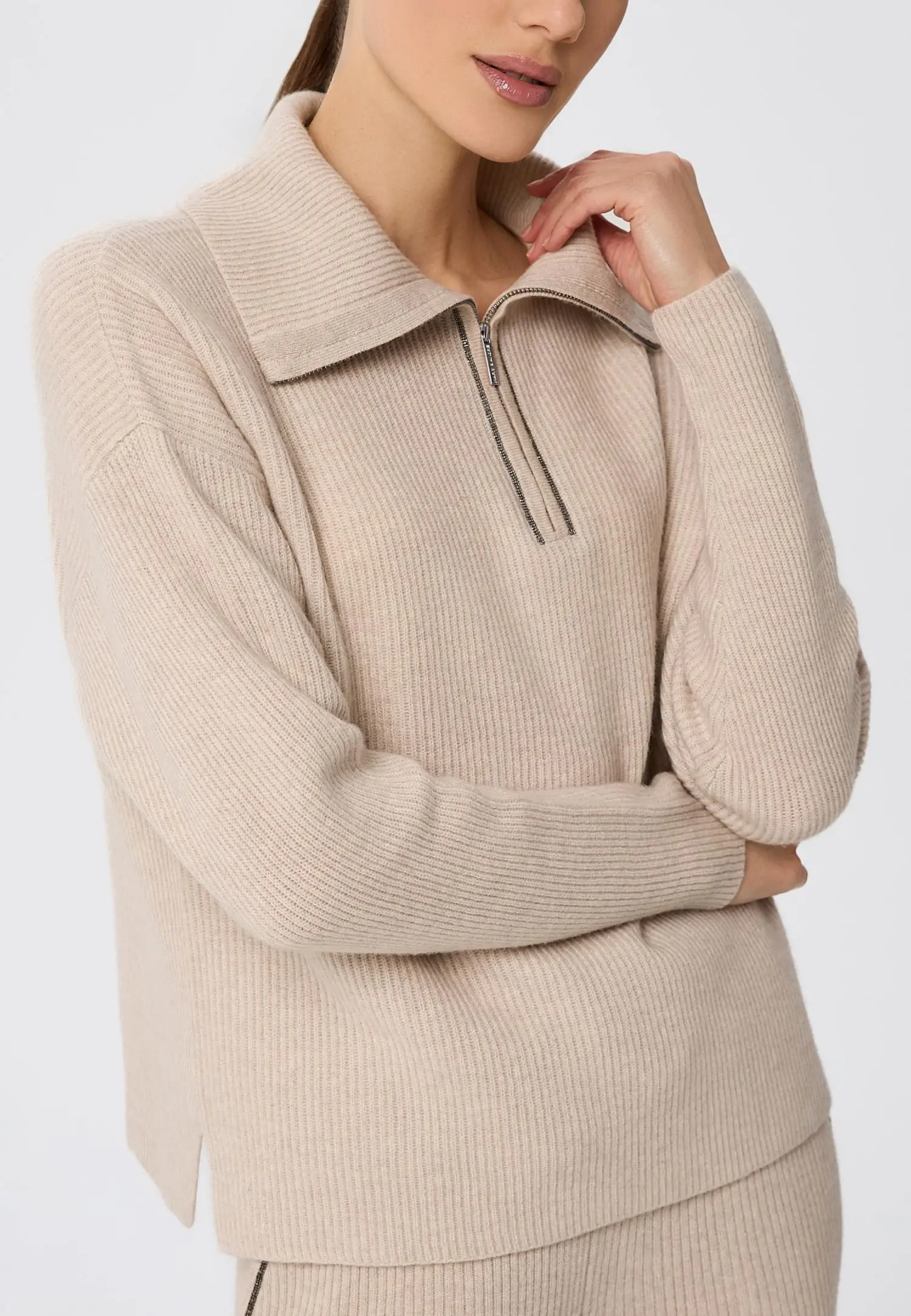 Свитер с воротником на молнии W25-00CH0423 Marc & André